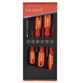 Csavarhúzó készlet 6 részes, szigetelt 1000V ABRABORO