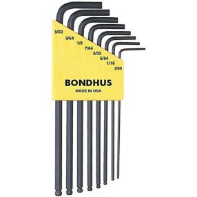 BONDHUS Imbuszkulcs készlet 0,050-5/32" 8 részes