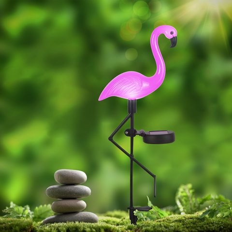 LED-es szolár flamingó - leszúrható