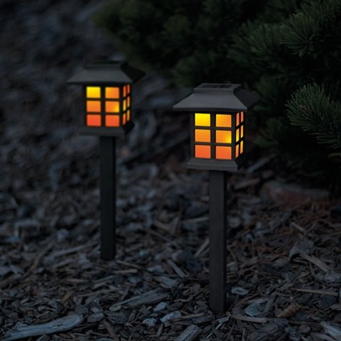 LED-es szolár lámpa - lángokat imitáló