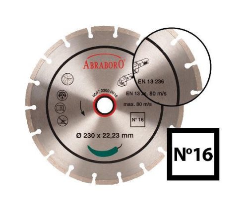 Gyémántsz. vágókorong 115x22,23 mm ABRABORO No.16 