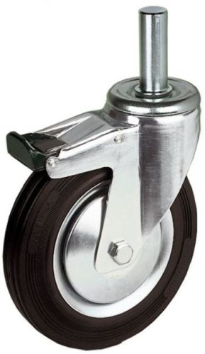 LIV Kerék önbeálló, tűgörgős, csapos fékezhető 125 mm