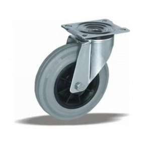   LIV Kerék önbeálló, talpas tűgörgős/sikló (szürke) 125 mm