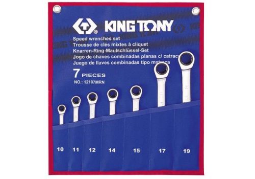 KING TONY Racsnis csillag-villáskulcs klt. 10-19 mm 7.r