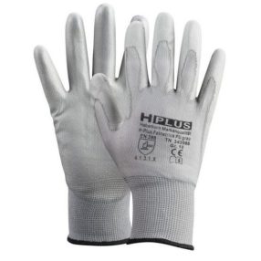   Mechanikai kesztyű, finomkötött, tenyérmártott, H-PLUS-02