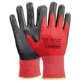 Mechanikai kesztyű, tenyérmártott, pontozott, H-PLUS Ruby