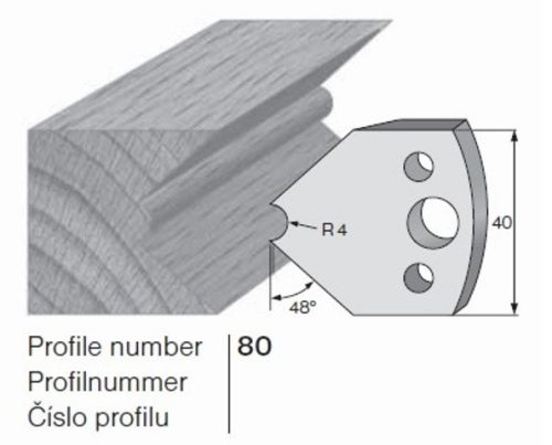 PILANA Profilkés és Fogásvastagsághatároló 80