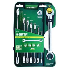   SATA Dupla racsnis csillag-villáskulcs klt. 8-19 mm  8 részes