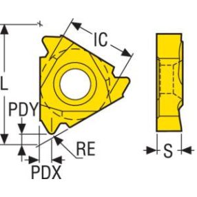Váltólapka belső menet 16IR 55°  CP5000 SECO
