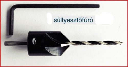 Fúró süllyesztővel 3 mm