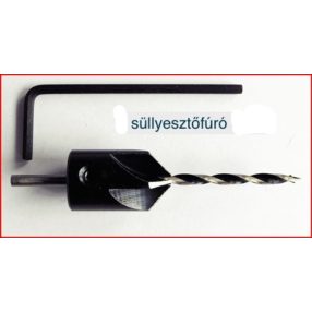 Fúró süllyesztővel 5 mm